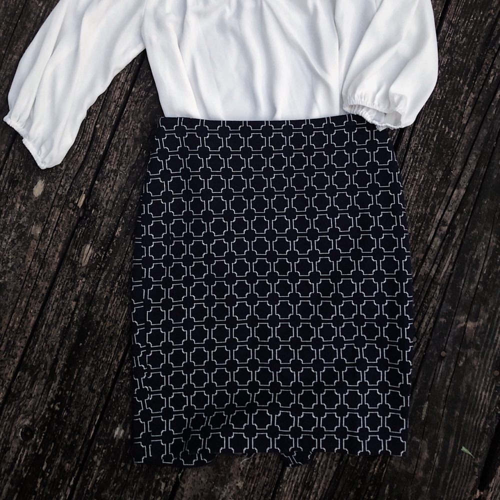 SOLD NWOT Talbots Wool Patterned Skirt